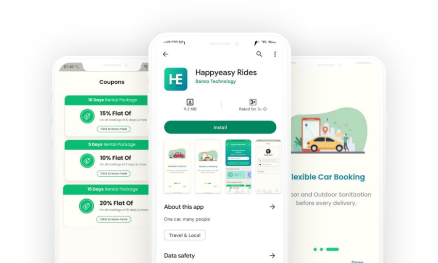 HappyEasy Rides App